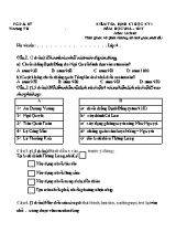 Đề kiểm tra định kì học kỳ I môn Lịch sử và Địa lí lớp 4 - Năm học 2016-2017